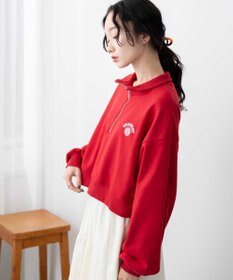 WEGO ハーフジップショートスウェット