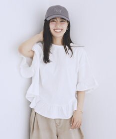 earth music&ecology ピグメントフリルTシャツ