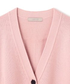 UNFILO 【洗える】クロップド Vネック カーディガン