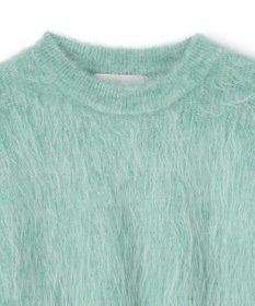 UNFILO L アルパカシャギー クルーネック プルオーバー