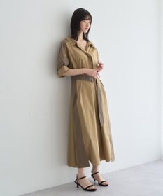 YECCA VECCA ベルト付きスキッパーシャツワンピース