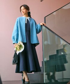 #Newans 【洗濯機可能】バックフレアショートコート