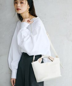 TOPKAPI 【TREASURE TOPKAPI】ソフトシュリンク テープハンドル ショルダー付きミニ トート バッグ