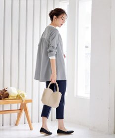 Tiaclasse 【洗える】クレリックシャツチュニックブラウス