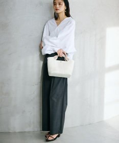 TOPKAPI 【TREASURE TOPKAPI】ソフトシュリンク テープハンドル ショルダー付きミニ トート バッグ