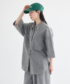 earth music&ecology 5分袖デニムシャツ