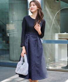 Tiaclasse フラワージャガードドッキングワンピース