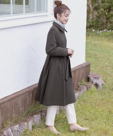 Tiaclasse 【ウール90％】ステンカラープリンセスウールコート