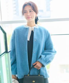 #Newans 【洗濯機可能】バックフレアショートコート