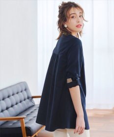 Tiaclasse 【洗える】クレリックシャツチュニックブラウス