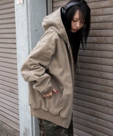 WEGO ワーカーズキルトフードブルゾン