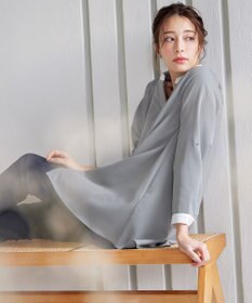 Tiaclasse 【洗える】クレリックシャツチュニックブラウス