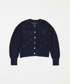TOQUE 25SS新作〈大草直子さんアドバイザー〉【天然素材】シルク×コットン粗メッシュニットカーディガン