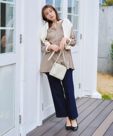 Tiaclasse 【洗える】クレリックシャツチュニックブラウス