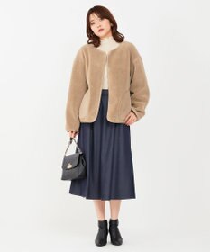 ANY SIS L 【洗える】チノライクタック スカート