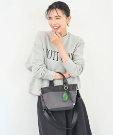 UNFILO ナイロン ミニトートバッグ チャコール