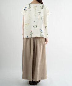 muuc ボタニカル刺繍ゆったりプルオーバー〈国産・綿100%天然素材〉〈フリーサイズ〉〈3シーズン〉〈繊細な草花刺繍・大人ナチュラル上質服〉