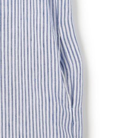 23区 【洗える】LIBECO ノースリーブ シャツ ワンピース