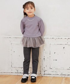 ANY KIDS パール付きペプラムトレーナー