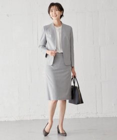 J.PRESS LADIES L ピンヘッドストレッチ フレアースカート