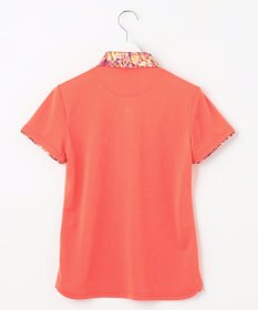 23区GOLF 【WOMEN】無地×プランティカプリント 半そでポロシャツ