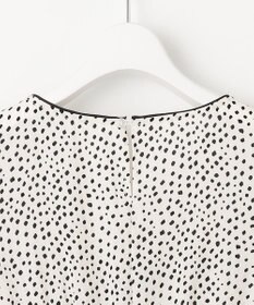 Feroux 【洗える】ショルダーオープンドット ワンピース