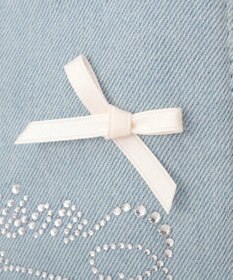 Maison de FLEUR ラインストーンデニムチュールショルダーバッグ