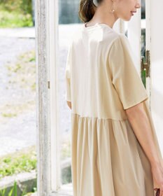 Tiaclasse 【洗える】切替マキシワンピース