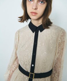 GRACE CONTINENTAL レーススパンコールワンピース