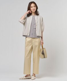 J.PRESS LADIES 【セットアップ対応・洗える・撥水】コットンFITTY ストレート パンツ