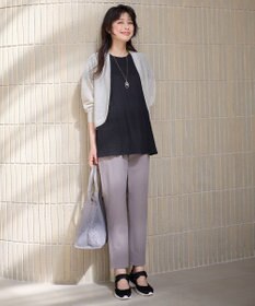 ANY 【洗濯機可/接触冷感/アンチピリング】シアーニットボレロカーディガン