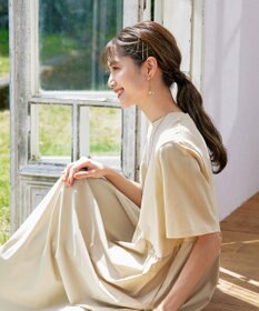 Tiaclasse 【洗える】切替マキシワンピース