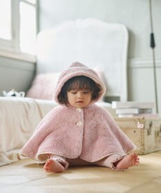 組曲 KIDS 【90㎝】くま耳 キルトマント