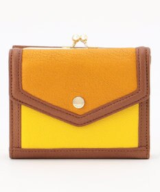 UNBILLION ペルケ perche トリミング配色外ガマ二つ折り財布