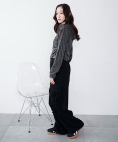 WEGO 【ウエストゴム】リボンカーゴスウェットパンツ