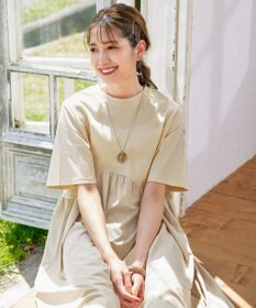 Tiaclasse 【洗える】切替マキシワンピース