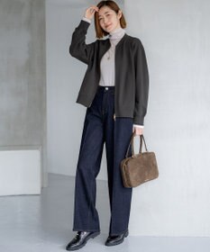 23区 【WEB＆一部店舗限定】クリアコットンテリー ダブルジップ ブルゾン