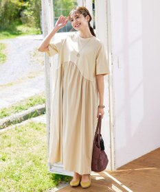 Tiaclasse 【洗える】切替マキシワンピース