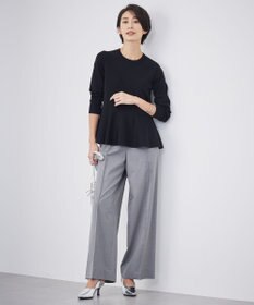 ICB 【洗える】Ｔ/Wブロード ワイドストレートパンツ