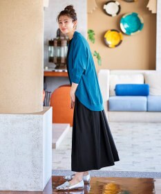 Tiaclasse 【洗える】切替マキシワンピース