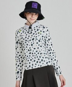 PW CIRCULUS 【WOMEN】スノーレオパード裏フリースモックネックT