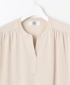 J.PRESS LADIES S 【洗える・抗菌防臭】コットンアセテート バンドカラー ニット