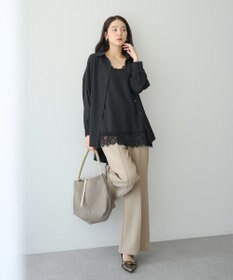 YECCA VECCA バックギャザーロングシャツ
