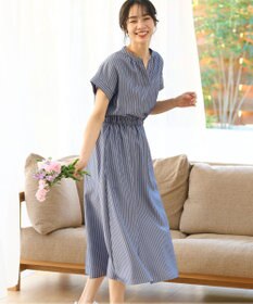 ANY 【UVケア・接触冷感・吸水速乾】ラク映え スキッパーワンピース