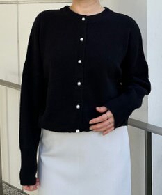 UNFILO 【新色追加/洗える】ふわふわニット パールボタンカーディガン