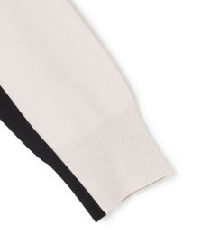 ICB 【洗える】マットヴィスコースポリエステル ブロッキングニット