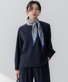 23区 S 【洗える】2WAYストレッチツイル ブラウス