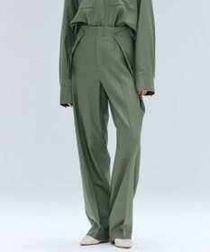 BEIGE， TERNES / 変形タックウールワイドパンツ