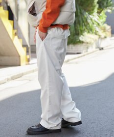 WEGO 【ウエストゴム/SMLサイズ展開/ユニセックス着用ITEM】チノイージーストレートパンツ