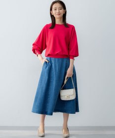 組曲 ライトデニム フレアスカート